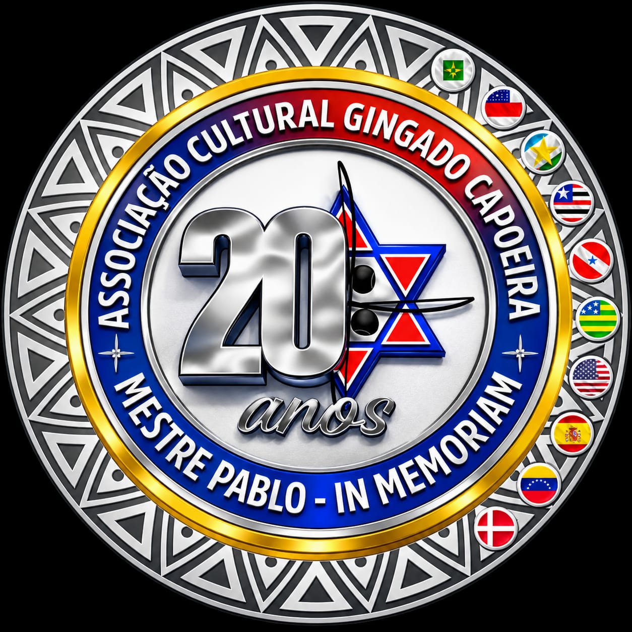 Selo 20 anos Associação Cultural Gingado Capoeira